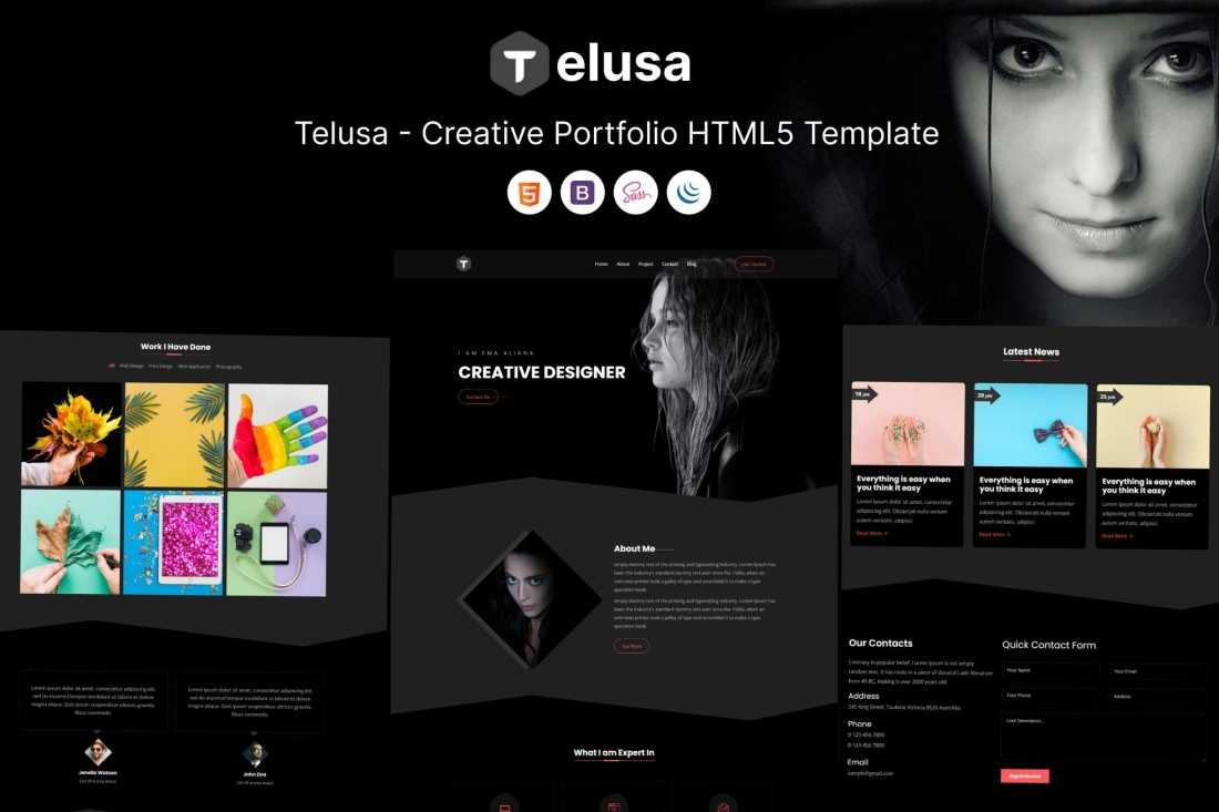 Telusa - Creative Portfolio HTML5 Template