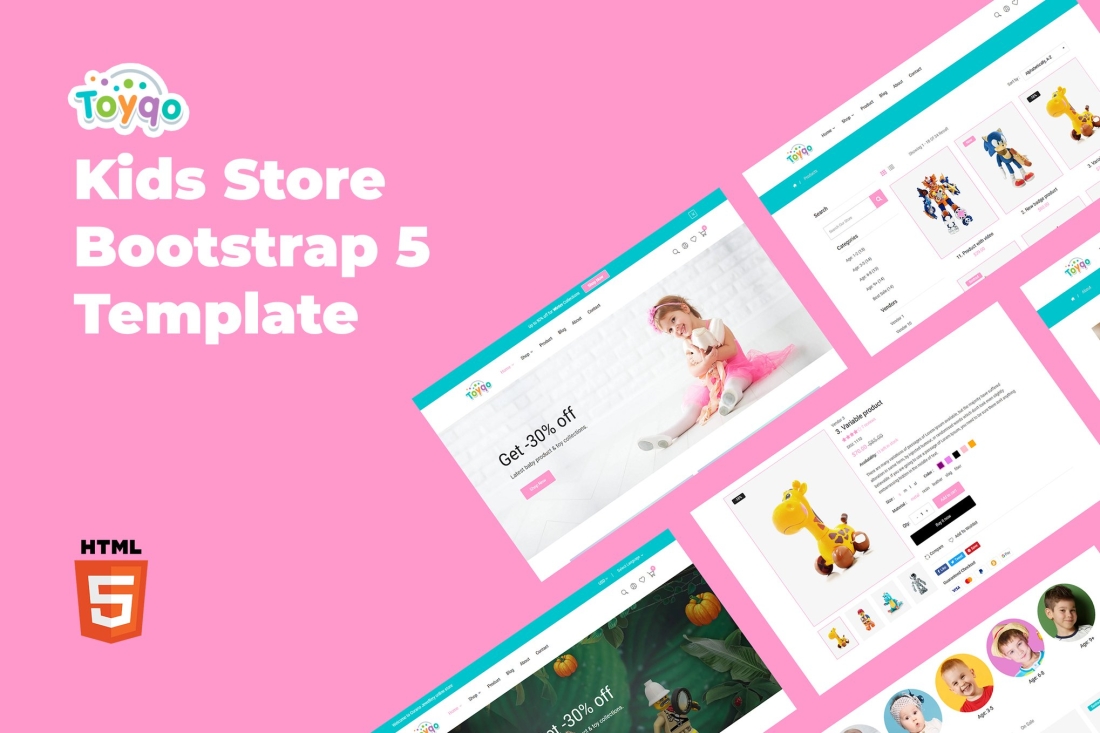 Toyqo - Kids Store Bootstrap 5 Template