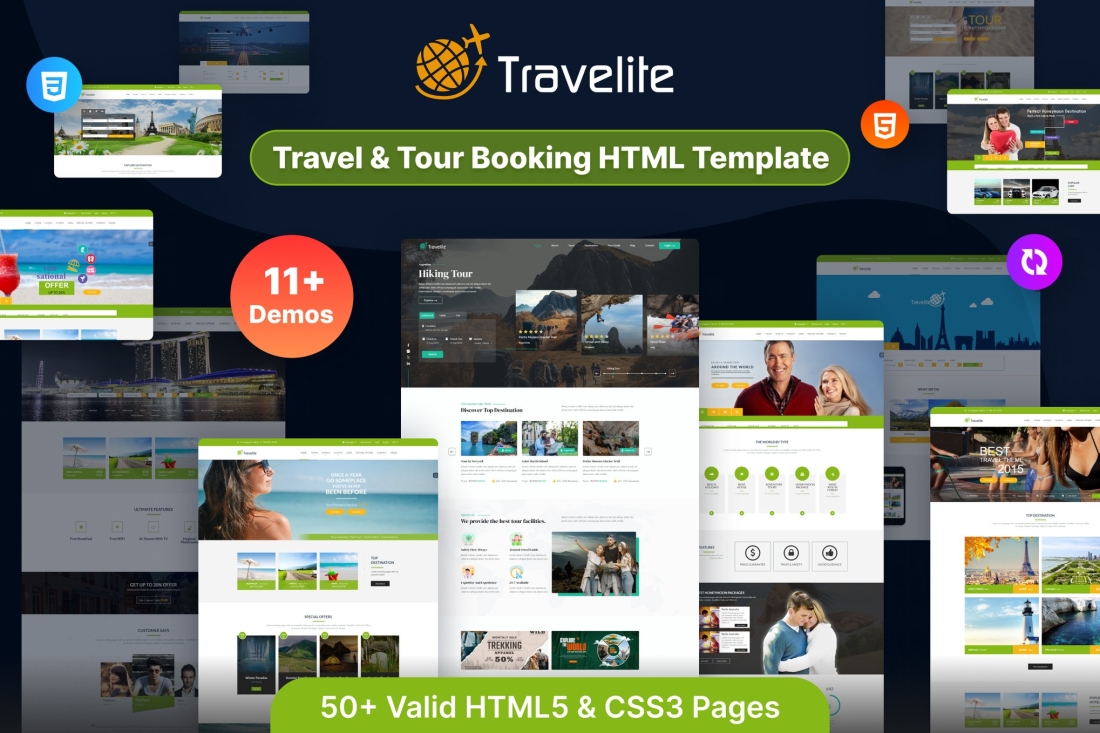 Travelite  - Travel & Tour Booking HTML Template