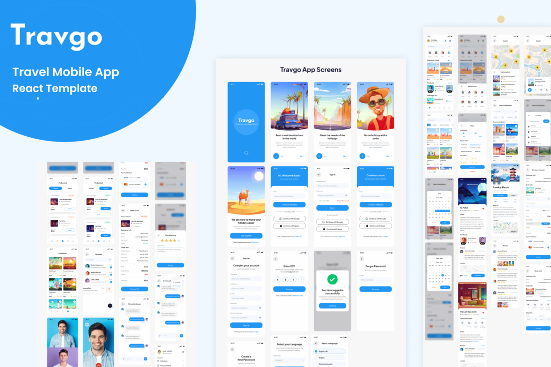 Travgo - Travel Mobile App React Template