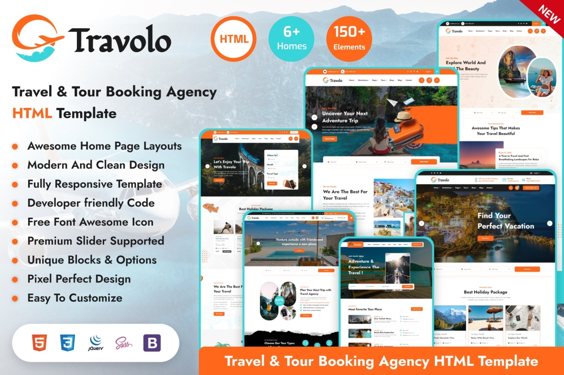 Travolo - Travel Agency Tour Booking HTML Template