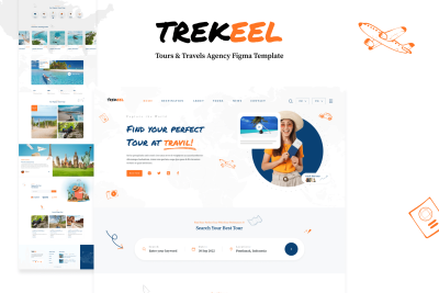 Trekeel-Tours & Travels Agency FigmaTemplate