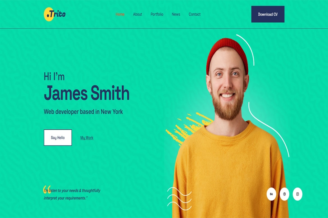 Trito - Personal Portfolio Template