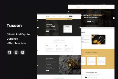 Tuscon - Bitcoin And Crypto Currency HTML Template