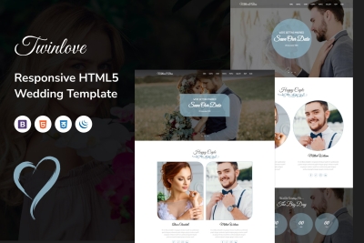 Twain Love - Responsive HTML5 Wedding Template