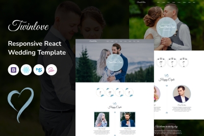 Twain Love - Responsive React Wedding Template