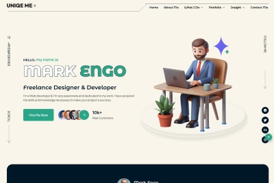 Uniqeme - Personal Portfolio HTML Template