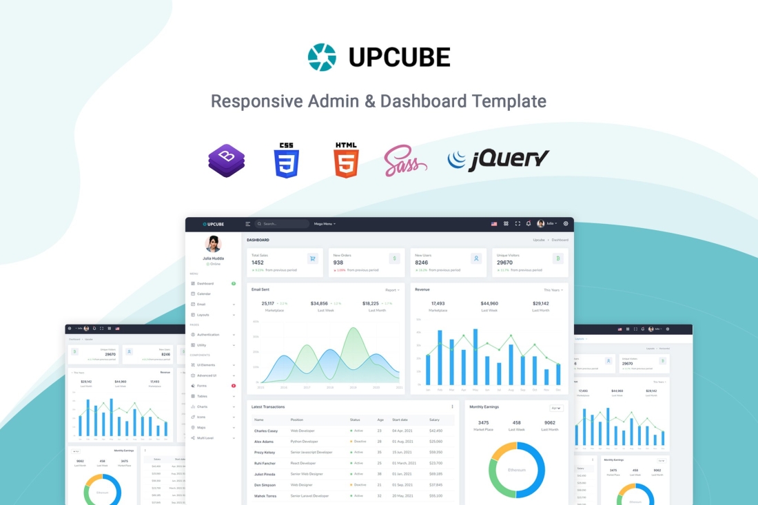 Upcube - Bootstrap Admin & Dashboard Template