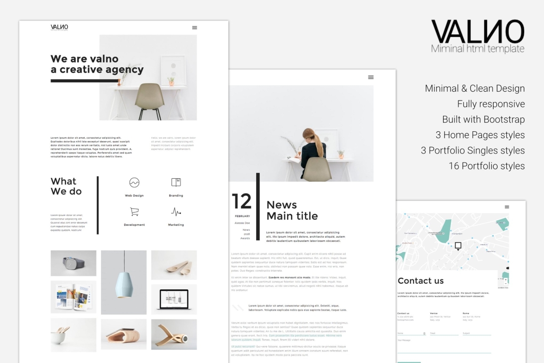 Valno - Minimal Creative Multi page Portfolio