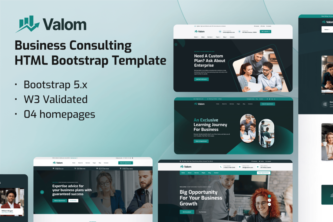 Valom - Business Consultancy HTML Template