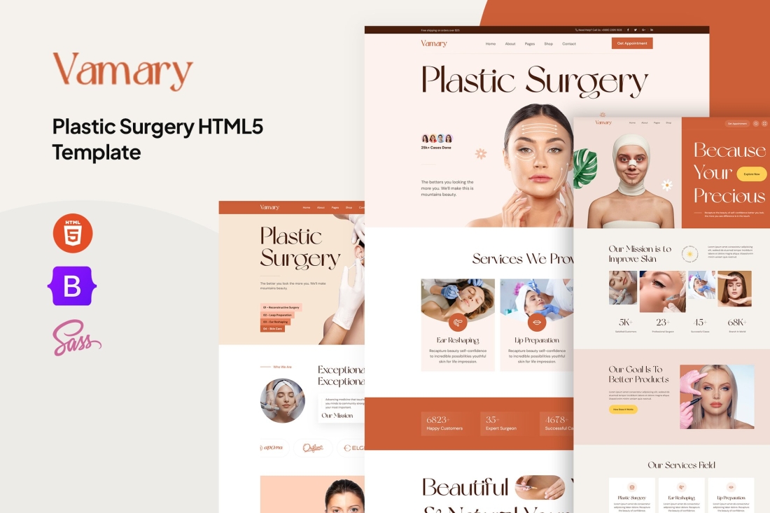 Vamary - Plastic Surgery HTML5 Template