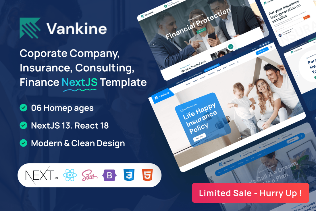 Vankine - Insurance & Consulting Business NextJS