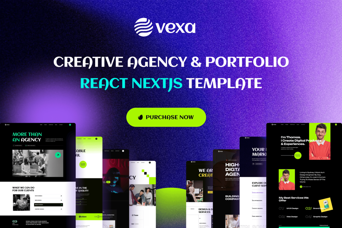 Vexa - Creative Agency & Portfolio NextJS Template