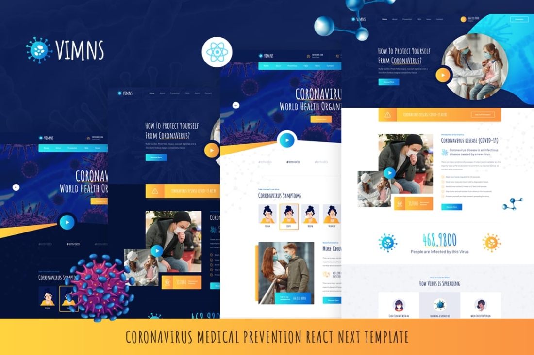 Vimns - React Next Coronavirus Medical Prevention