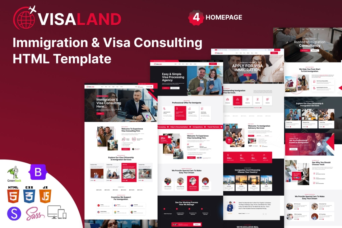 Visaland – Immigration & Visa Consulting HTML