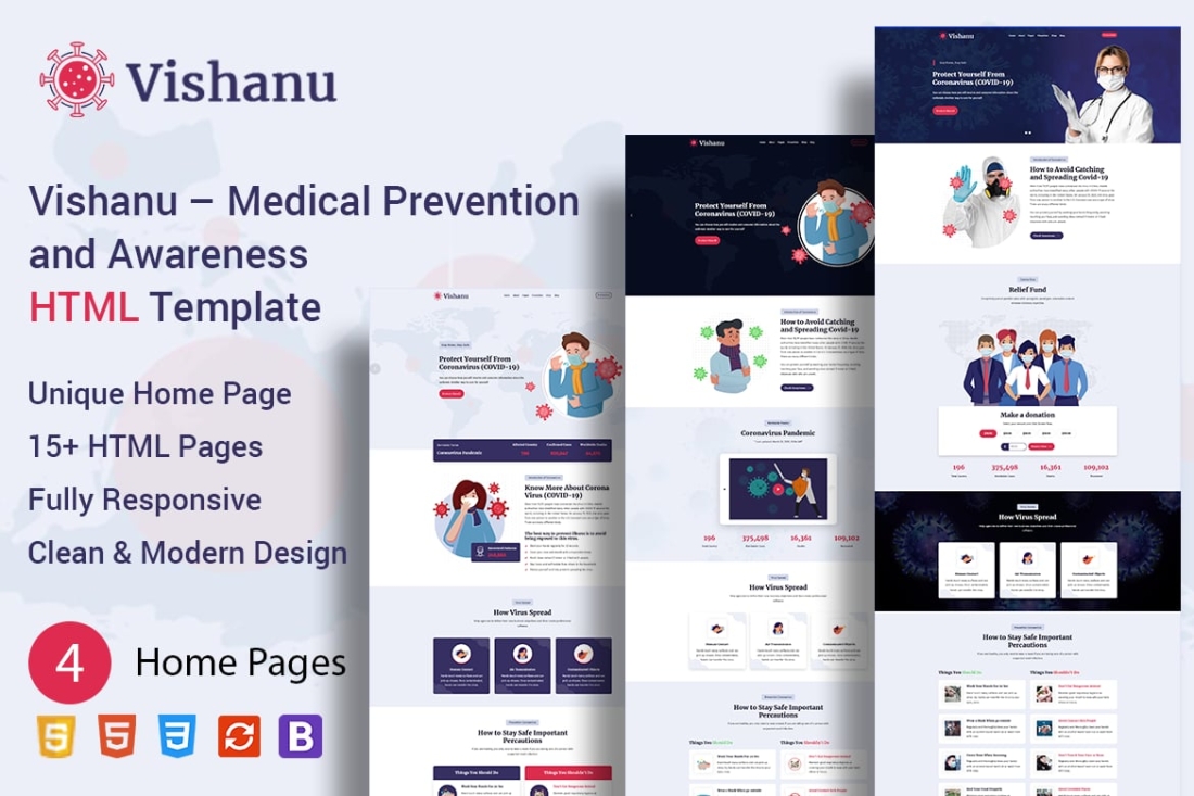 Vishanu – Medical Prevention and Awareness HTML