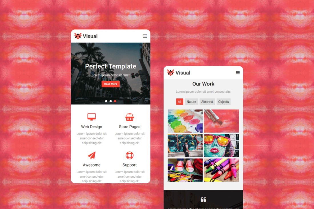 Visual - Multipurpose Mobile Template