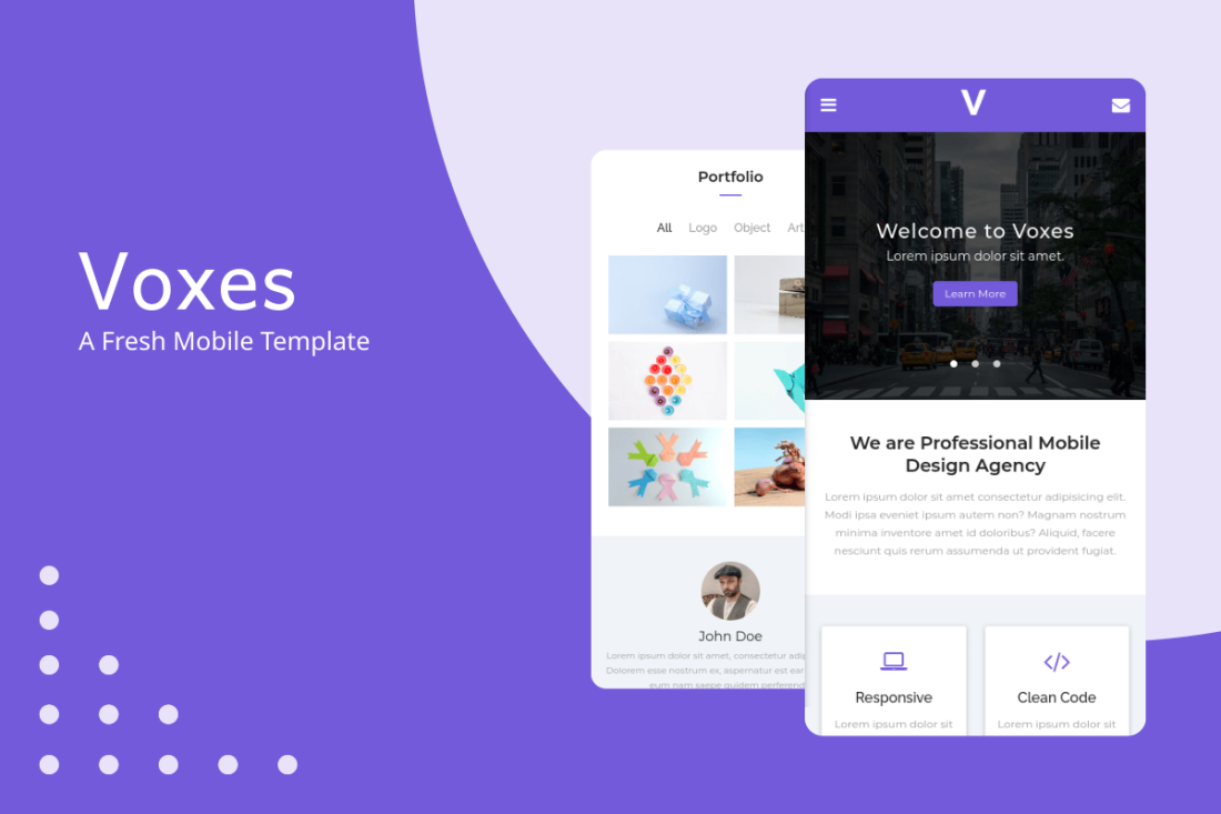 Voxes - A Fresh Mobile Template