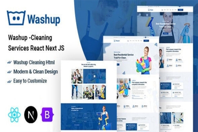 Washup - Cleaning Services React Next JS Template