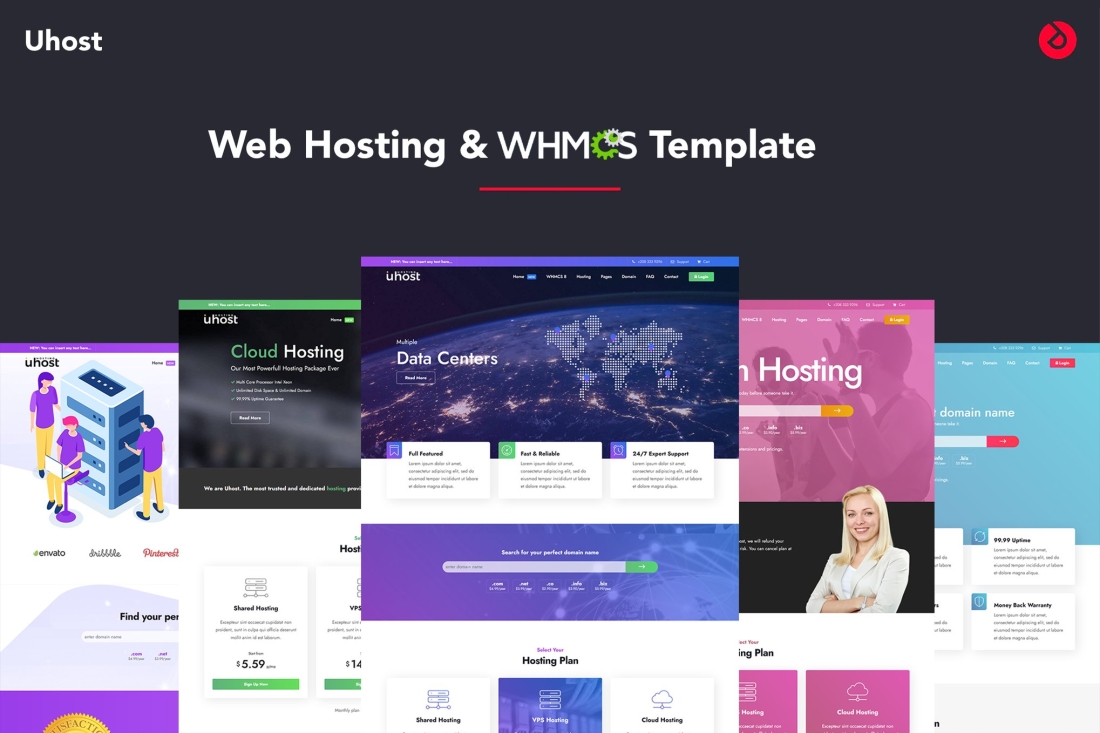Web Hosting & WHMCS Template - Uhost