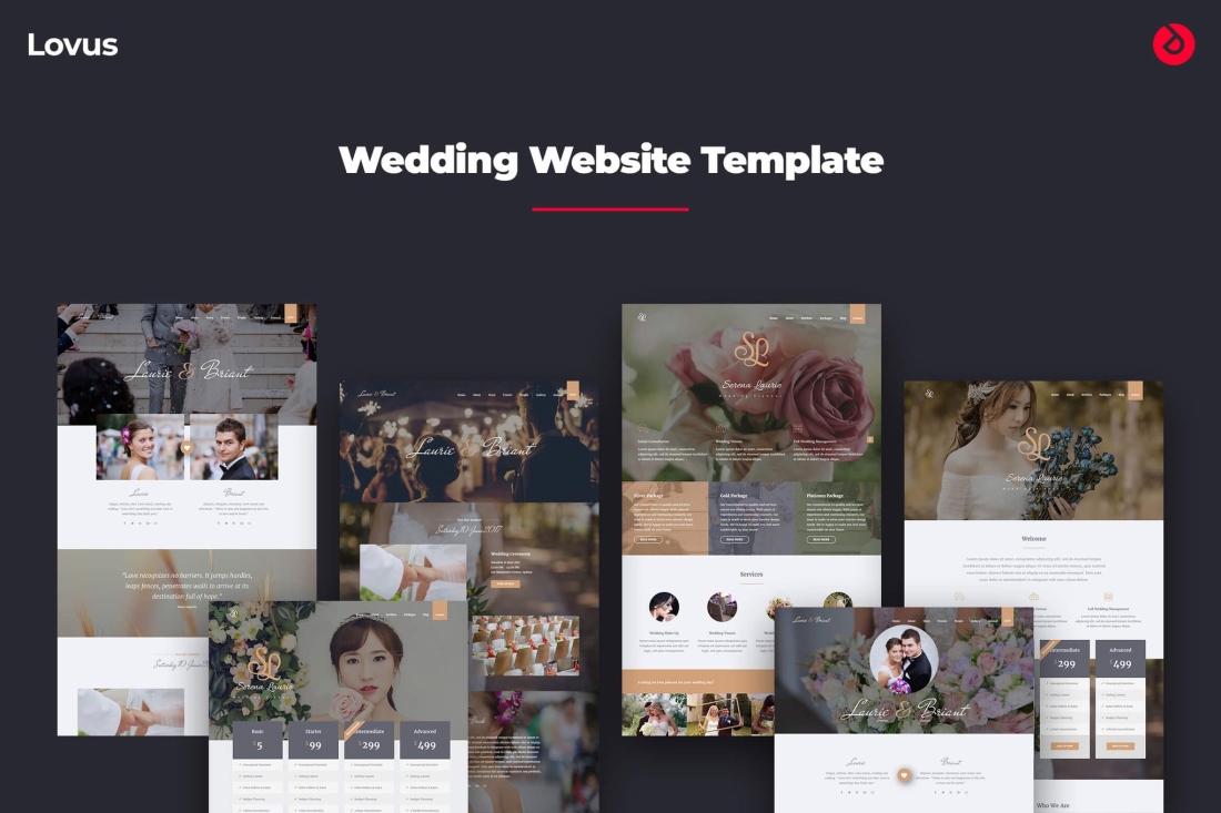 Wedding, Planner, Invitation Web Template - Lovus