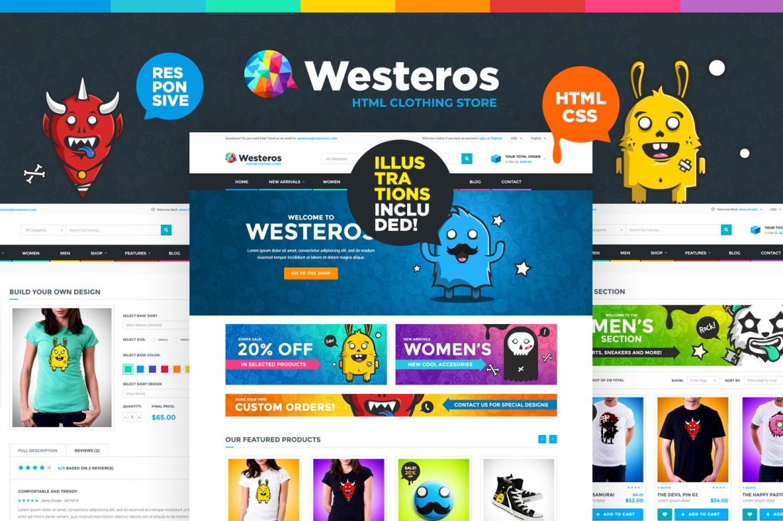 Westeros - Clothing Market and Shop HTML Template