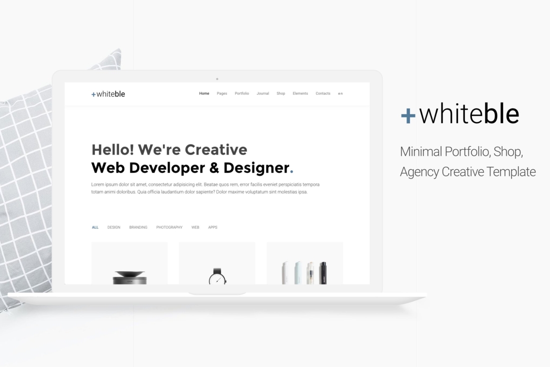 Whiteble - Minimal &Clean Portfolio, Agency, Shop