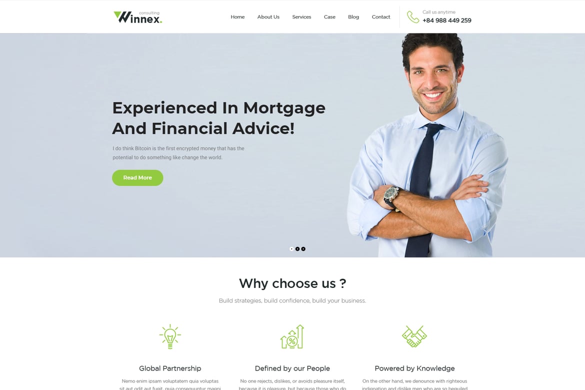 Winnex – Business Consulting WordPress Themes 1.3.8