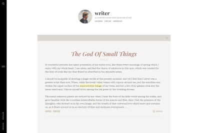 Writer - Minimal Personal Blogger Theme