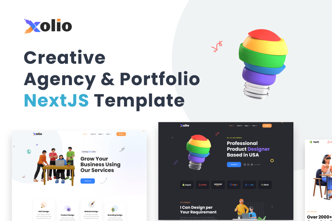 Xolio -Creative Agency & Portfolio NextJS Template