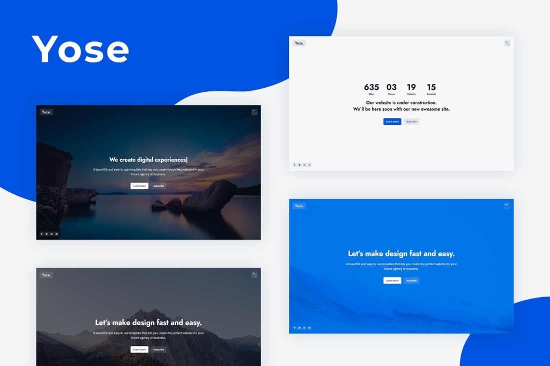 Yose - Responsive Coming Soon Template