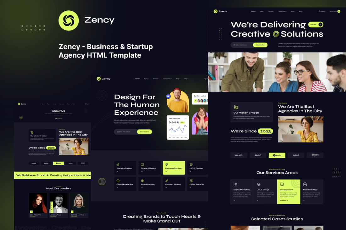Zency - Business & Startup Agency  HTML Template