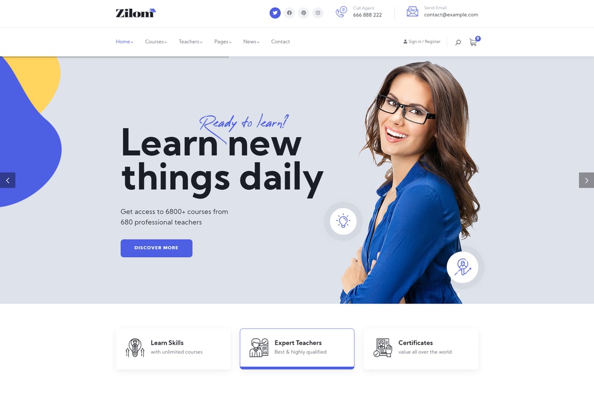 Zilom – Online Education Learning WordPress Theme 1.4.6