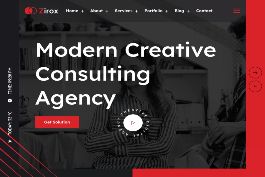 Zirox – Creative Digital Agency HTML Template