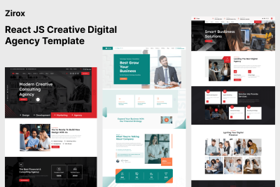 Zirox – React JS Creative Digital Agency Template