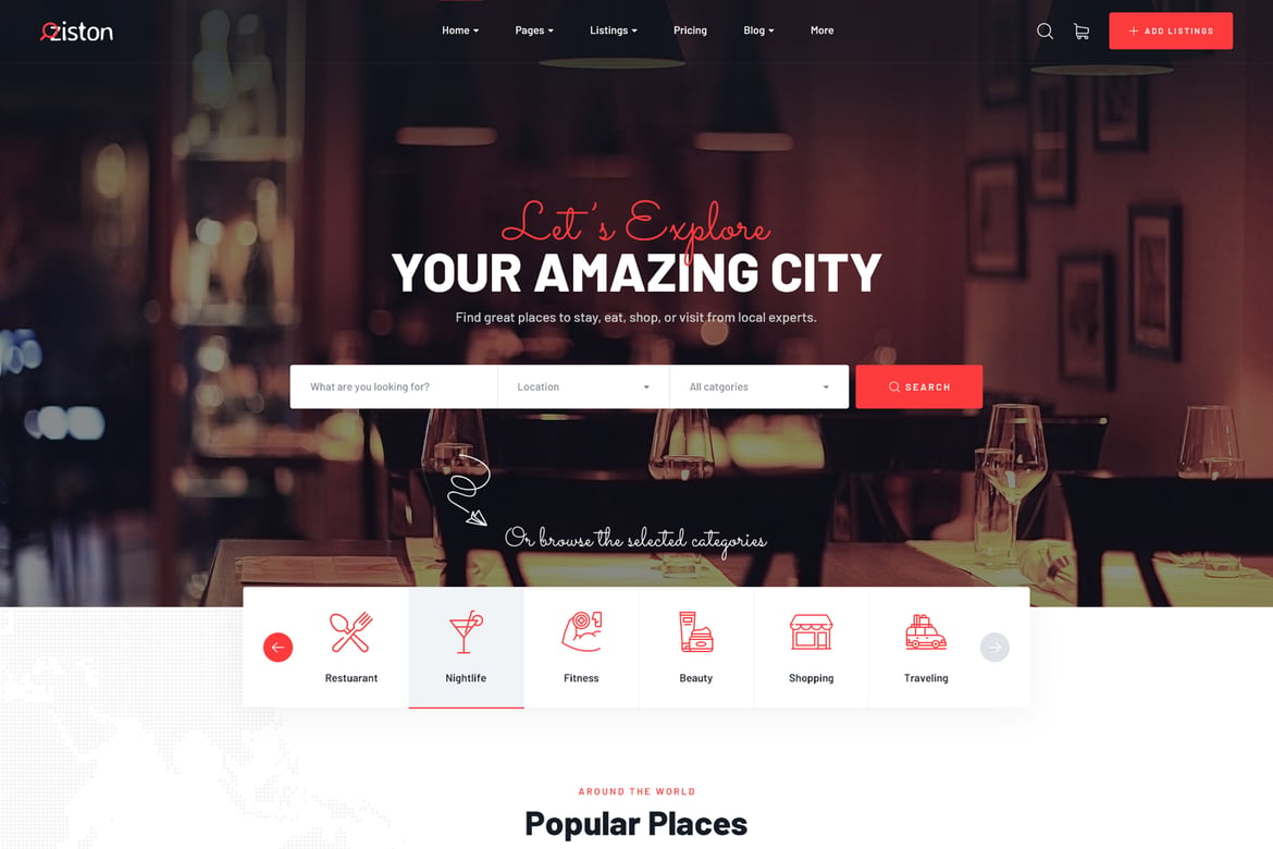 Ziston – Directory Listing WordPress Theme 1.5.0