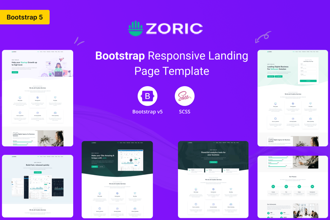 Zoric - Responsive Landing Page Template