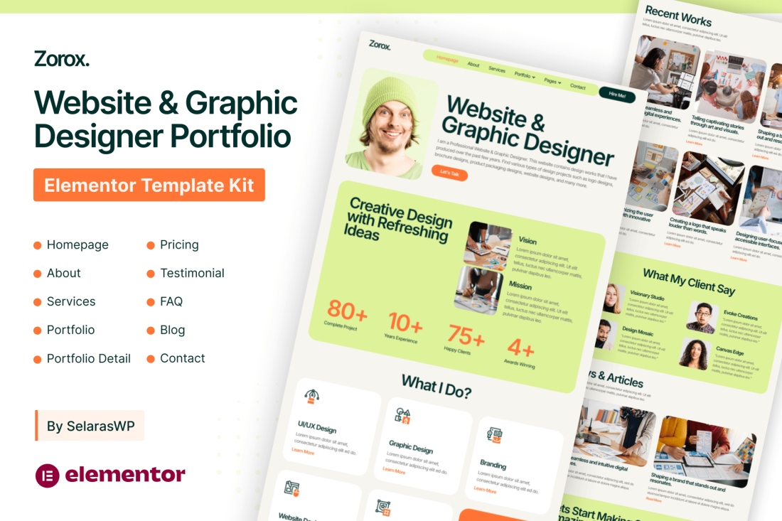 Zorox - Personal CV Elementor Pro Template Kit