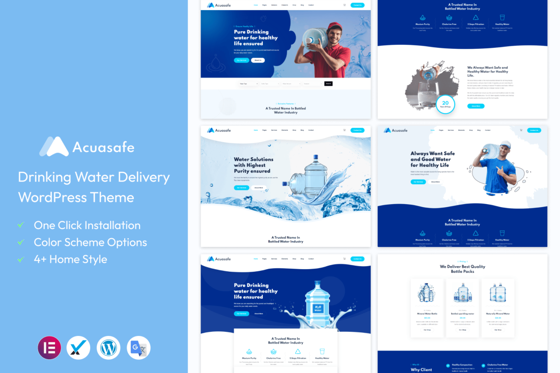Acuasafe - Drinking Water Delivery WordPress Theme 1.0.1