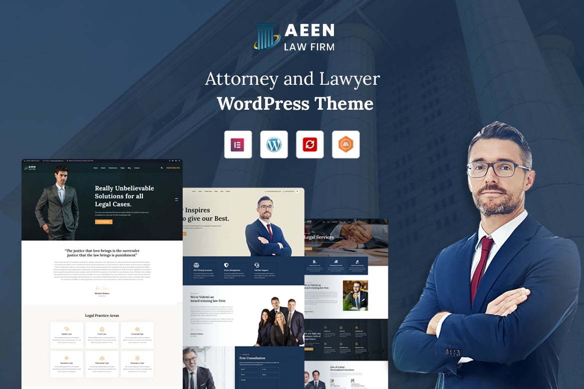 Aeen – Attorney and Lawyer WordPress Theme 1.8.1