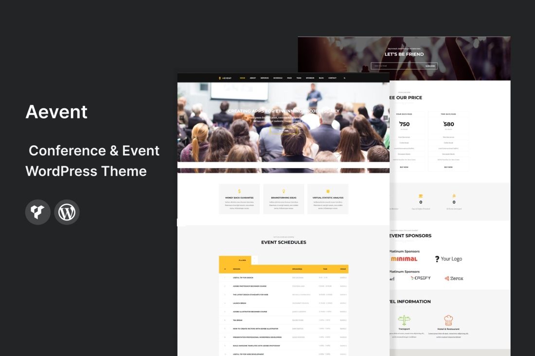 Aevent - Conference & Event WordPress Theme 2.9