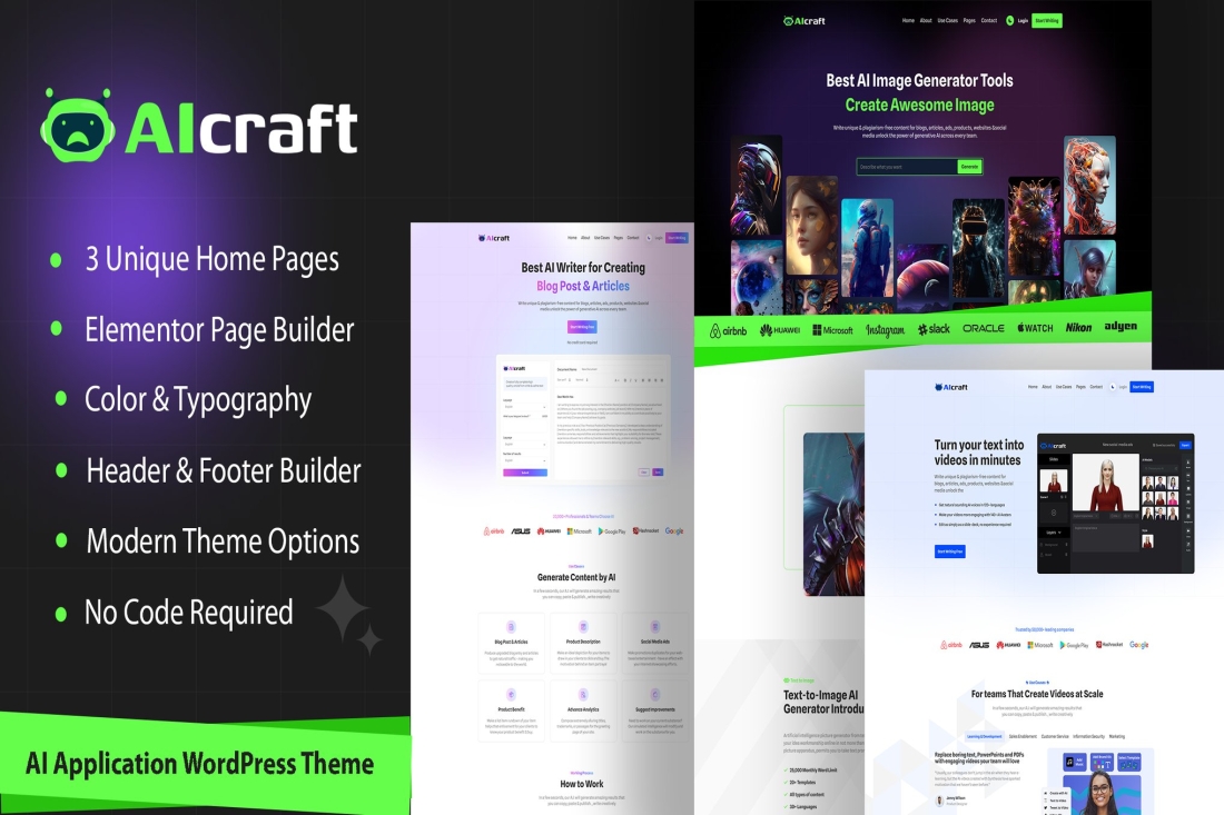 AIcraft - AI Application & Generator WordPress 1.0.1