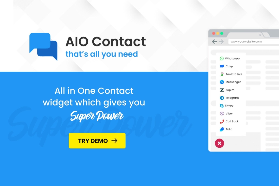 AIO Contact - All in One Contact Widget 2.6.2