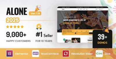 Alone - Charity Multipurpose Non-profit WordPress Theme 7.7