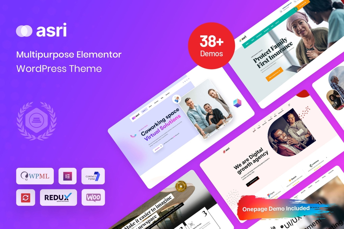 Asri - Multipurpose Elementor WordPress Theme 1.1.3