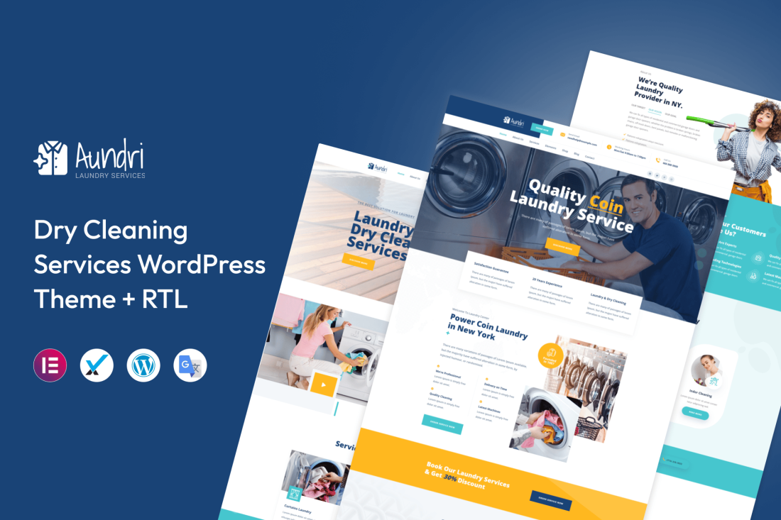 Aundri - Dry Cleaning Services WordPress Theme 2.3