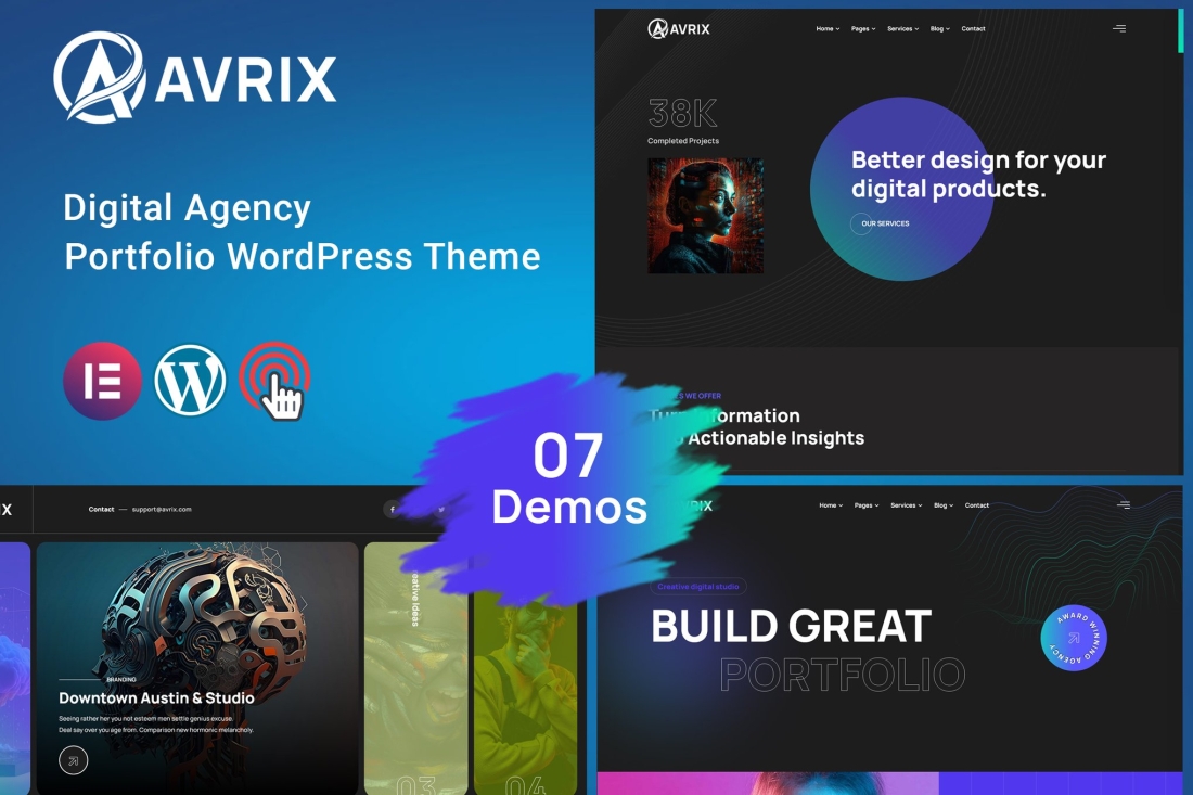 Avrix - Digital Agency Portfolio Theme 1.1