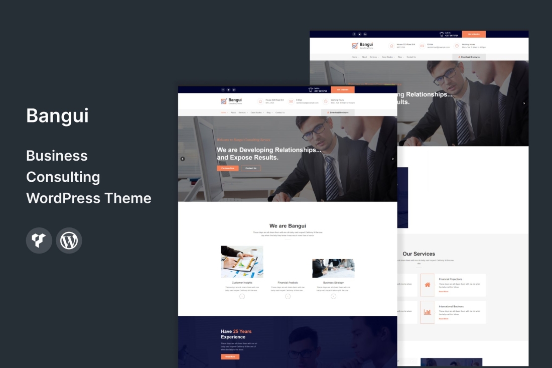 Bangui - Business Consulting WordPress theme 2.1