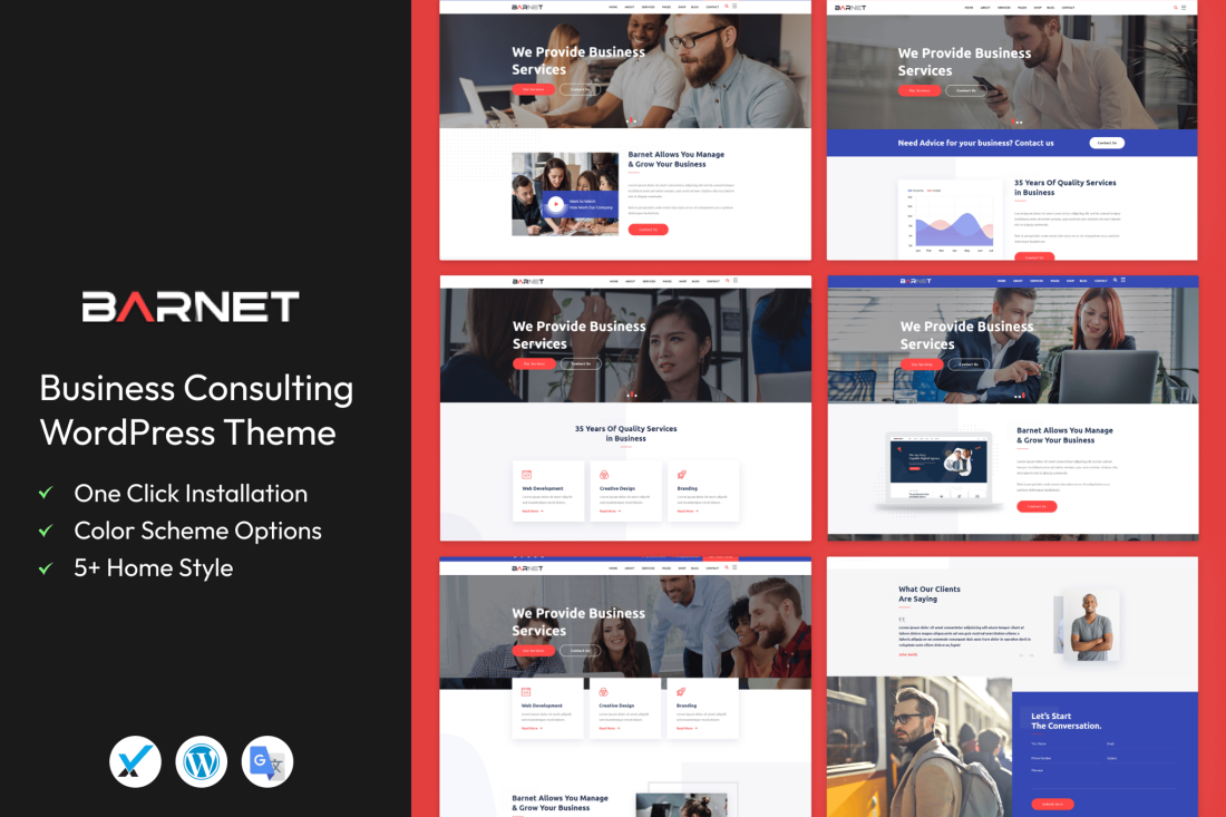 Barnet- Business Consulting WordPress Theme 1.9