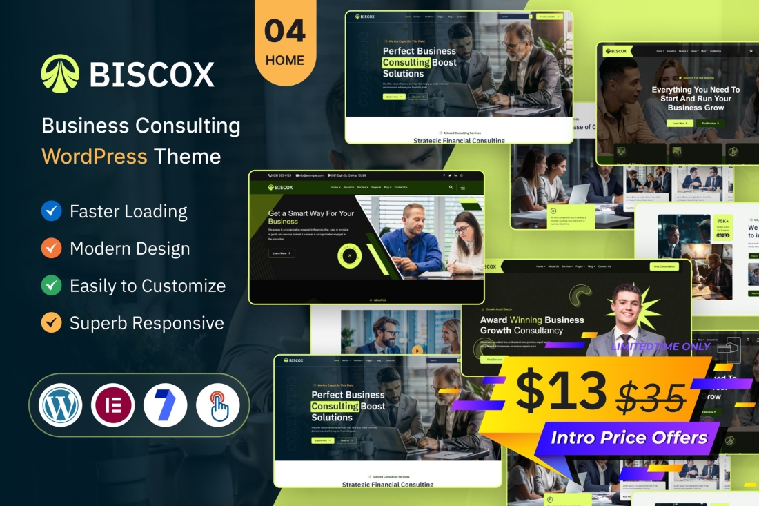 Biscox – Business Consulting WordPress Theme 1.0.1